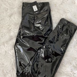 FashionNova black Vinyl pants